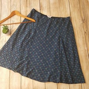 George Navy Medallion Print Skirt Long Modest
